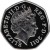 obverse of 50 Pence - Elizabeth II - 2012 Summer Olympics: Boxing - 4'th Portrait (2011) coin with KM# 1175 from United Kingdom. Inscription: ELIZABETH · II · D · G · REG F · D · 2011 IRB