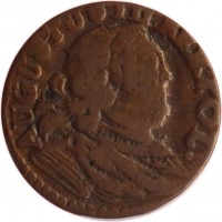 obverse of 1 Solidus - August III (1749 - 1755) coin with KM# 145 from Polish–Lithuanian Commonwealth. Inscription: AVGVSTVS. III. REX. PL.