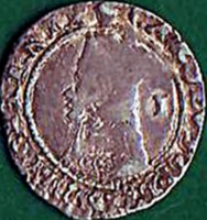 obverse of 1 Penny - Charles II coin from England.