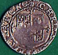 reverse of 1 Penny - Charles II coin from England.