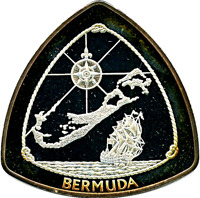 reverse of 9 Dollars - Elizabeth II - Bermuda Triangle (1996) coin with KM# 96 from Bermuda. Inscription: BERMUDA