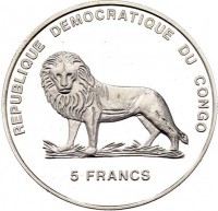 REPUBLIQUE DEMOCRATIQUE DU CONGO5 FRANCS.