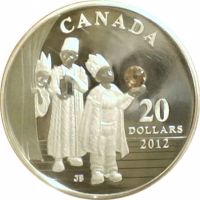 reverse of 20 Dollars - Elizabeth II - Three Wise Men (2012) coin with KM# 1334 from Canada. Inscription: CANADA 20 DOLLARS 2012 JB