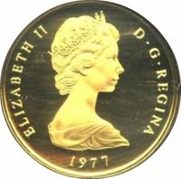 obverse of 50 Crowns - Elizabeth II - Elizabeth II's Silver Jubilee (1977) coin with KM# 20 from Turks and Caicos Islands. Inscription: ELIZABETH II D · G · REGINA 1977