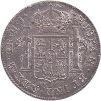 reverse of 4 Reales - Fernando VII (1809 - 1812) coin with KM# 101 from Mexico.