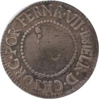 obverse of 8 Reales - Fernando VII - Real de catorce Royalist Coinage (1811) coin with KM# 169 from Mexico.