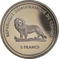 REPUBLIQUE DEMOCRATIQUE DU CONGO5 FRANCS.