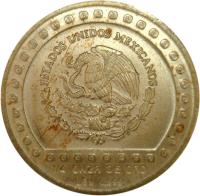 obverse of 250 Pesos / 1/4 Onza - Jaguar (1992) coin with KM# 558 from Mexico. Inscription: ESTADOS UNIDOS MEXICANOS 1/4 DE ONZA DE ORO LEY 0.999