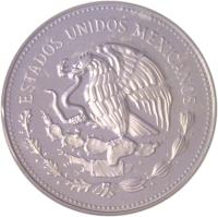 obverse of 100 Pesos - 1986 World Cup Soccer Games (1986) coin with KM# 521 from Mexico. Inscription: ESTADOS UNIDOS MEXICANOS