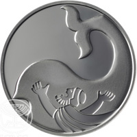 reverse of 2 New Sheqalim - Biblical art coin series: Jonah in the Whale (2010) coin with KM# 476 from Israel.