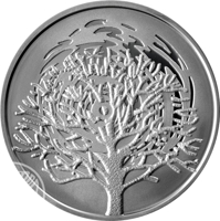 reverse of 1 New Sheqel - Biblical art coin series: The Burning Bush (2004) coin with KM# 386 from Israel.