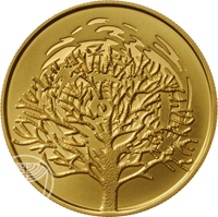 reverse of 10 New Sheqalim - Biblical art coin series: The Burning Bush (2004) coin with KM# 388 from Israel.