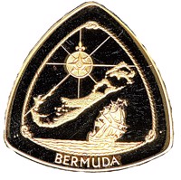 reverse of 30 Dollars - Elizabeth II - Bermuda Triangle (1996) coin with KM# 97 from Bermuda. Inscription: BERMUDA