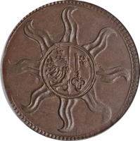 obverse of 6 Sols (1590) coin from Swiss cantons.