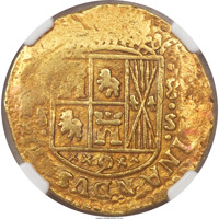 reverse of 8 Escudos - Ferdinand VI (1747 - 1756) coin with KM# 26 from Colombia.