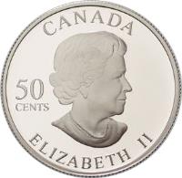 obverse of 50 Cents - Elizabeth II - Short-tailed Swallowtail (2006) coin with KM# 649 from Canada. Inscription: CANADA 50 CENTS ELIZABETH II