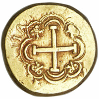 reverse of 8 Escudos - Felipe V (1736 - 1746) coin with KM# 24 from Colombia.