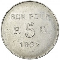 BON POUR. F. 5 F. 1892.