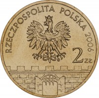 obverse of 2 Złote - Legnica (2006) coin with Y# 548 from Poland. Inscription: RZECZPOSPOLITA POLSKA 2006 2 zł