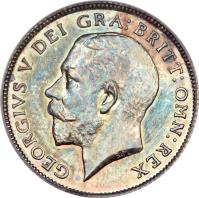 obverse of 6 Pence - George V (1911 - 1920) coin with KM# 815 from United Kingdom. Inscription: GEORGIVS V DEI GRA: BRITT: OMN: REX