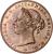 obverse of 1/24 Shilling - Victoria (1877 - 1894) coin with KM# 7 from Jersey. Inscription: * VICTORIA D.G.BRITANNIAR. REGINA F.D.