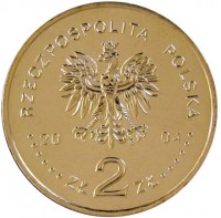 obverse of 2 Złote - Harvest Festival (2004) coin with Y# 507 from Poland. Inscription: RZECZPOSPOLITA POLSKA 2004 ZŁ 2 ZŁ