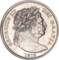 obverse of 1/2 Crown - George III (1816 - 1817) coin with KM# 667 from United Kingdom. Inscription: GEORGIUS III DEI GRATIA 1816