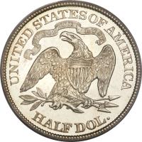 reverse of 1/2 Dollar - Seated Liberty Half Dollar; Without date arrows; With drapery (1875 - 1891) coin with KM# A99 from United States.