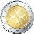 obverse of 2 Euro - 2'nd Map (2008 - 2015) coin with KM# 132 from Malta. Inscription: MALTA 2008 F
