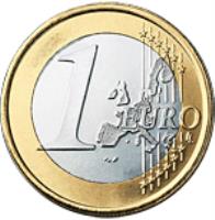 reverse of 1 Euro - John Paul II (2002 - 2005) coin with KM# 347 from Vatican City. Inscription: 1 EURO LL