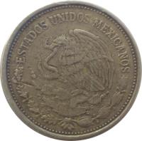 obverse of 100 Pesos (1984 - 1992) coin with KM# 493 from Mexico. Inscription: ESTADOS UNIDOS MEXICANOS