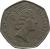 obverse of 50 Pence - Elizabeth II - 3'rd Portrait (1985 - 1987) coin with KM# 148 from Isle of Man. Inscription: ISLE OF MAN ELIZABETH II 1987