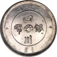 reverse of 1 Yuan (1912 - 1913) coin with Y# 456 from China.