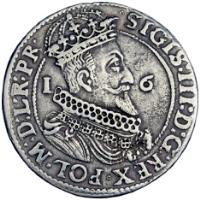 obverse of 1 Ort 1/4 Thaler - Sigismund III (1623) coin with KM# 15 from Danzig. Inscription: SIGIS:III:D:G:REX · POL · M:D:L · R:PR · 1	6