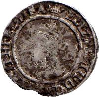 obverse of 1 Penny - Elizabeth I (1565 - 1578) coin with SP# 2570 from England.