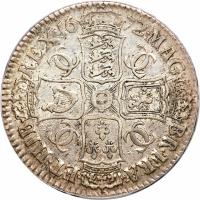 reverse of 1 Crown - Charles II - 3'rd Portrait (1671 - 1680) coin with SP# 3358 from England.