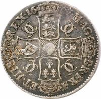 reverse of 1 Crown - Charles II - 2'nd Portrait (1667 - 1671) coin with SP# 3357 from England.