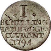 reverse of 1 Schilling Courant - Josef II (1778 - 1795) coin with KM# 456 from German States.