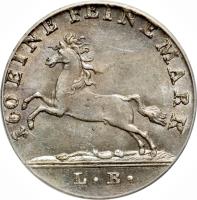 obverse of 3 Mariengroschen - George III (1816 - 1820) coin with KM# 114 from German States. Inscription: 160 EINE FEINE MARK