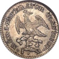 reverse of 1/2 Real - Agustin I Iturbide (1822 - 1823) coin with KM# 301 from Mexico.