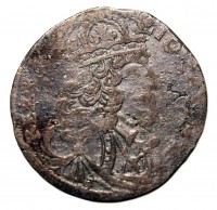 obverse of 6 Groszy - John II Casimir (1650 - 1667) coin with KM# 91 from Polish–Lithuanian Commonwealth. Inscription: I T IOAN CASIM DG REX P & S