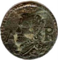 obverse of 1 Ardite - Felipe III (1612 - 1621) coin with KM# 13 from Spanish States. Inscription: A R