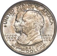 obverse of 1/2 Dollar - Alabama Centennial (1921) coin with KM# 148 from United States. Inscription: UNITED STATES OF AMERICA IN GOD WE TRVST BIBB 1921 KILBY HALF DOLLAR