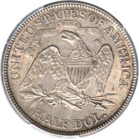 reverse of 1/2 Dollar - Seated Liberty Half Dollar; Without date arrows; With drapery (1866 - 1873) coin with KM# 99 from United States.