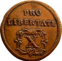 reverse of 10 Poltura - Francis II Rákóczi - Insurgent Coinage (1704 - 1707) coin with KM# 264 from Hungary. Inscription: PRO LIBERTATE